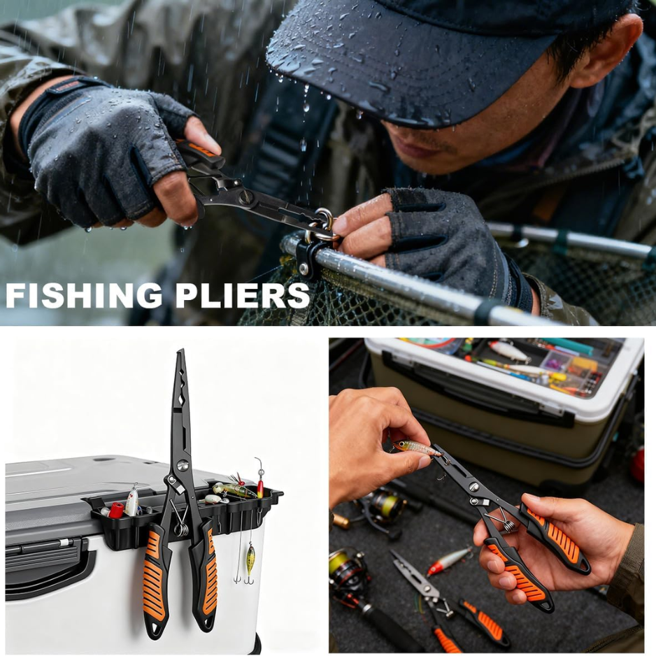 Fishing Fillet Knife Set With Pliers, Measuring Tape & Non-Slip Grip — product image 4