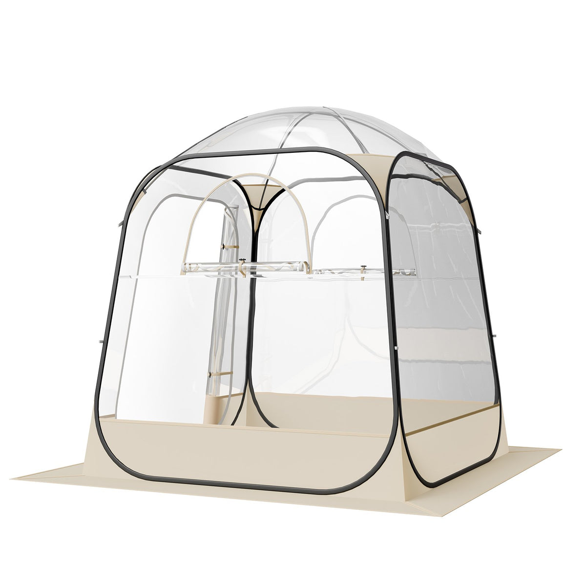 Pop Up Sports Tent, 63x63 In Clear Bubble Tent For 2-4 Persons, Waterproof Outdoor Pod With Floor Mat & Top Cover, Garden Igloo Dome Tents Camping Shelter For Events Fishing Cheering — product image 6