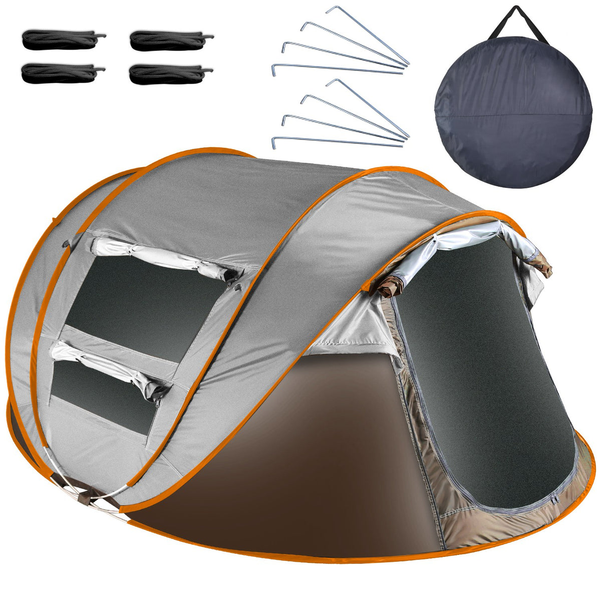 1Pc 5-8 Person Tent Automatic Setup Camping Tent Waterproof Instant Setup Tent With 4 Mosquito Net Windows Carrying Bag For Hiking Climbing Adventure Fishing — product image 15