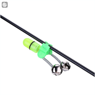 10 40 PC LED Night Fishing Bite Bait Alarm 2 Bells Light Rod Tip Clip Alert Ring — product image 2