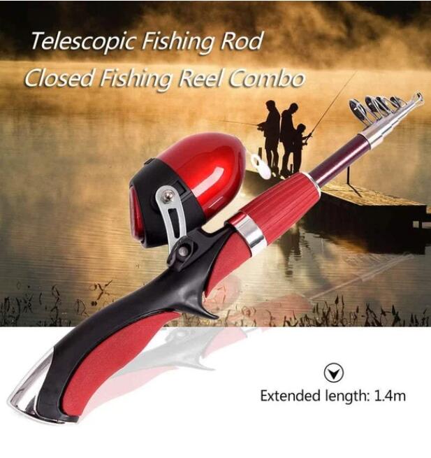 Portable Gun-type Inner Reel Ice Fishing Closed Fishing Road Rod Set