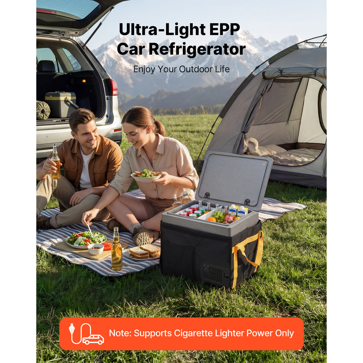12 Volt Refrigerator, 42.3 QT/ 40L Car Fridge, Portable Ultra-Light EPP Freezer, APP Control Electric Compressor, 12V/24V DC, 14℉ To 50℉, For Truck Van RV SUV Boat Travel Camping — product image 6