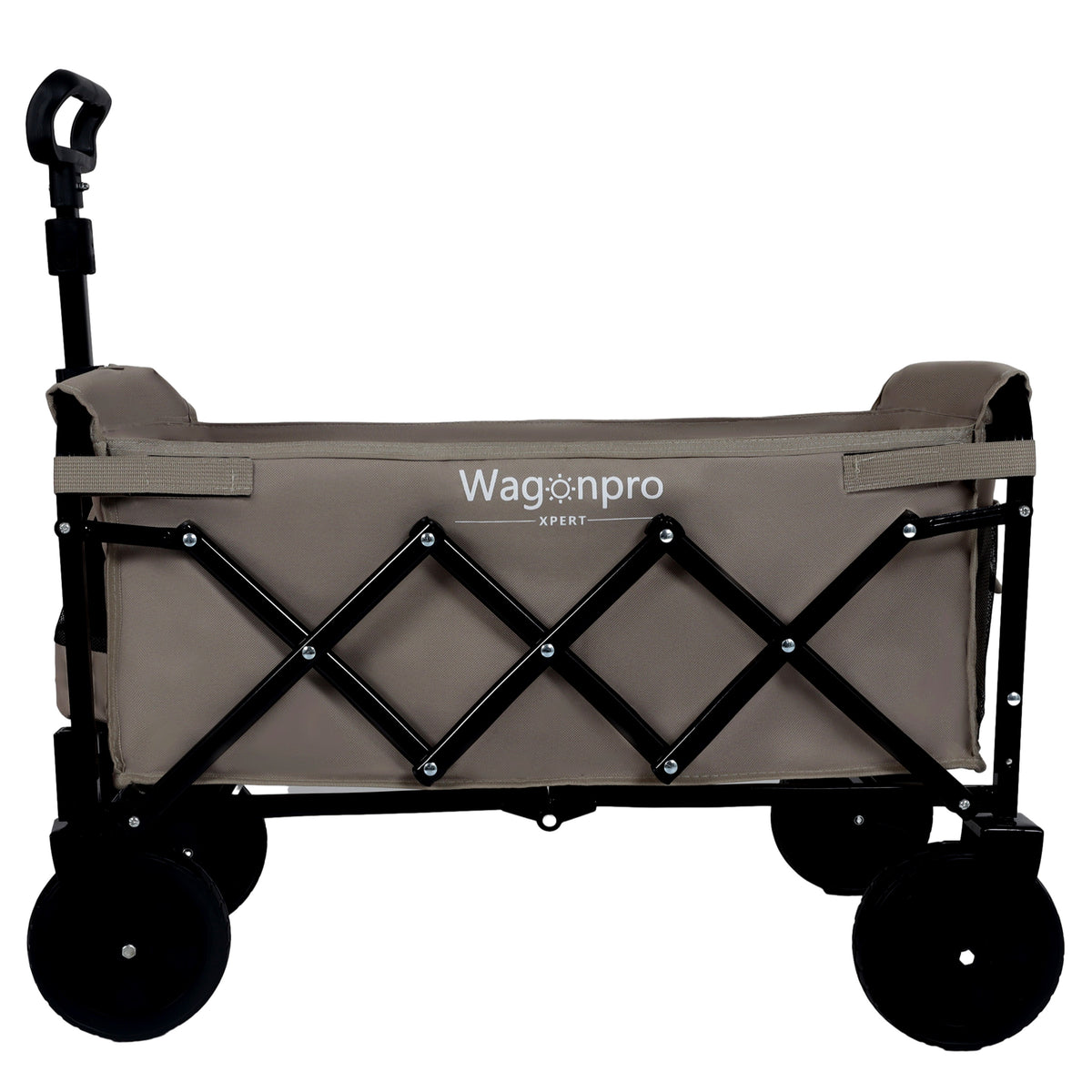 Expandable Dual- Layer Utility Wagon With 100 Extra Space - Grocery Cart For Camping Shopping Sports Gardening Fishing Supports 225lbs Beige — product image 23