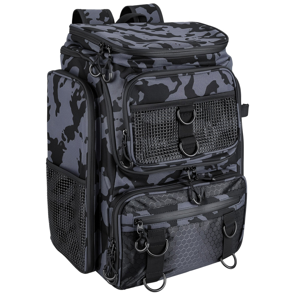42L 11Gal Fishing Backpack Large Capacity Fishing Tackle Storage Bag With Rod Holders 16 Pocket Water-Resistant With Divider Adjustable Padded Straps For Fishing Gear Outdoor Camping Hiking — product image 1