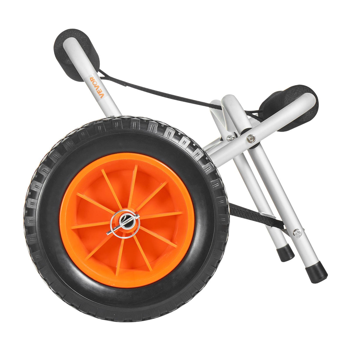 Kayak Cart, 250 Lbs Load Capacity, Foldable Kayak Trolley With 10-inch Solid Rubber Tires & 1 Ratchet Strap, Paddle Board Trolley For Carrying Kayaks, Canoes, Paddleboards, Float Mats, Jon Boats — product image 1