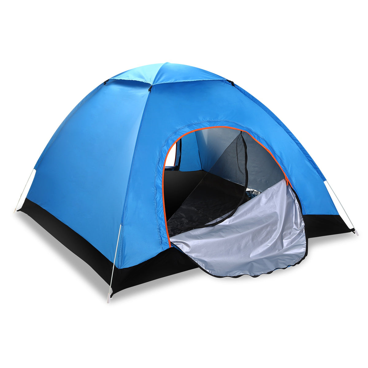 1Pc 4 Persons Camping Waterproof Tent Instant Setup Tent With Mosquito Net Doors Carrying Bag Folding 4 Seasons For Hiking Climbing Adventure Fishing — product image 8