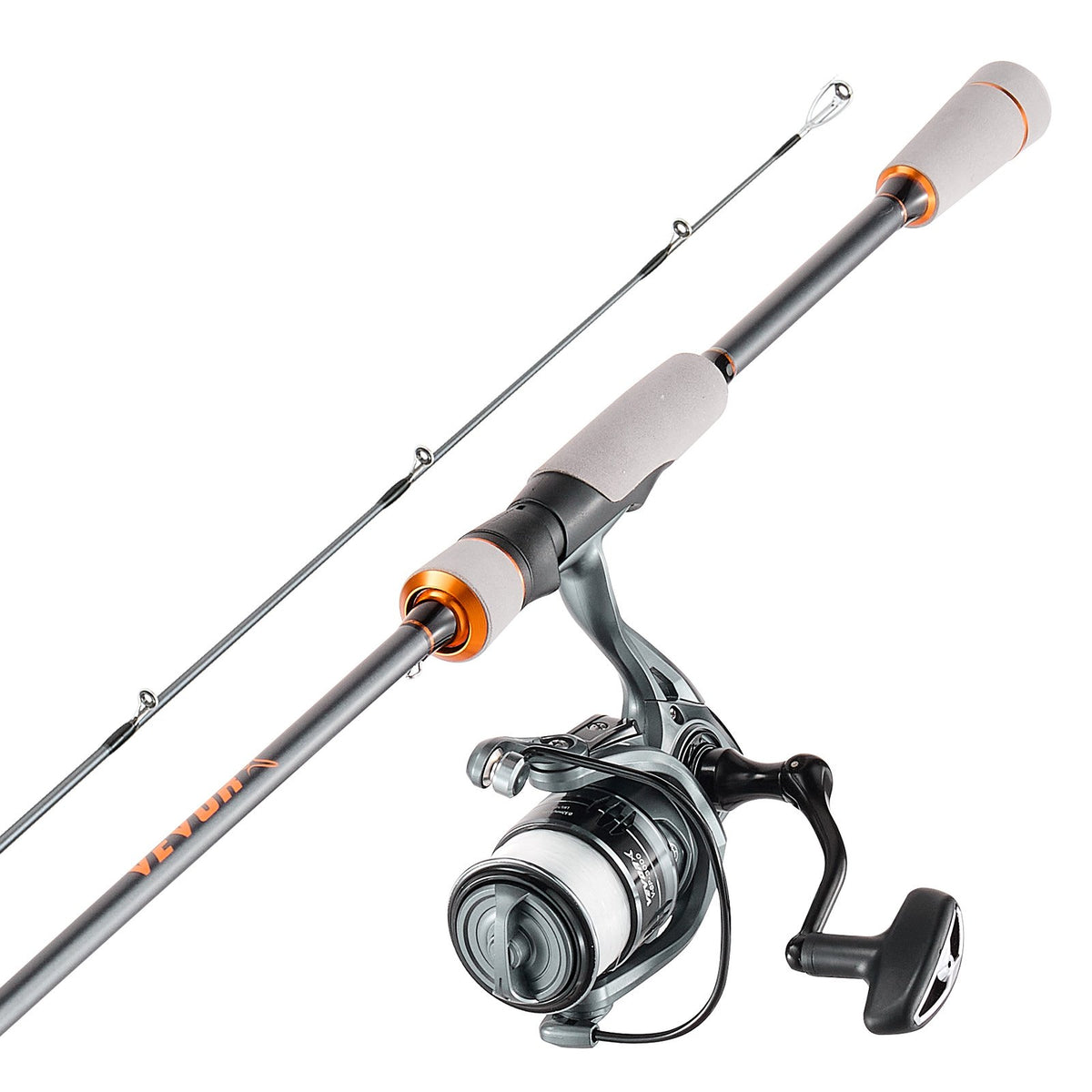 Rod And Fishing Reel Combo, IM6 Carbon Fiber Spinning Rod And Reel Combo, Bass Fishing Pole With 6.5 Ft Two-Piece Rods, 7+1 Ball Bearings, EVA Handle, Stainless Steel Guides With Ceramic Rings — product image 1