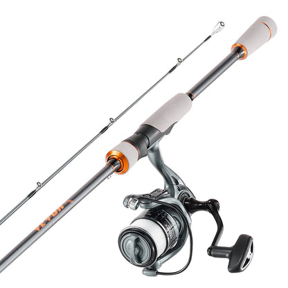 Rod And Fishing Reel Combo, IM6 Carbon Fiber Spinning Rod And Reel Combo, Bass Fishing Pole With 6.5 Ft Two-Piece Rods, 7+1 Ball Bearings, EVA Handle, Stainless Steel Guides With Ceramic Rings — product image 1