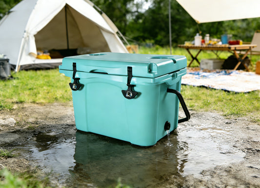 25QT Portable Cooler, Insulated Hard Cooler With Bottle Opener, Cup Holder, Forming Ruler, Travel, Beach, Camping, Fishing — product image 2