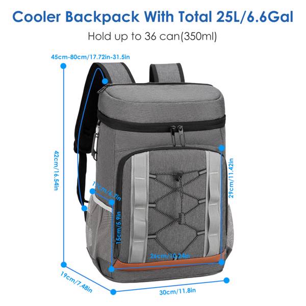 Cooler Backpack 36 Can Leakproof Insulated Cooler Backpack With 25L-6.6Gal For Picnic Camping Beach Hiking Fishing Travel — product image 2