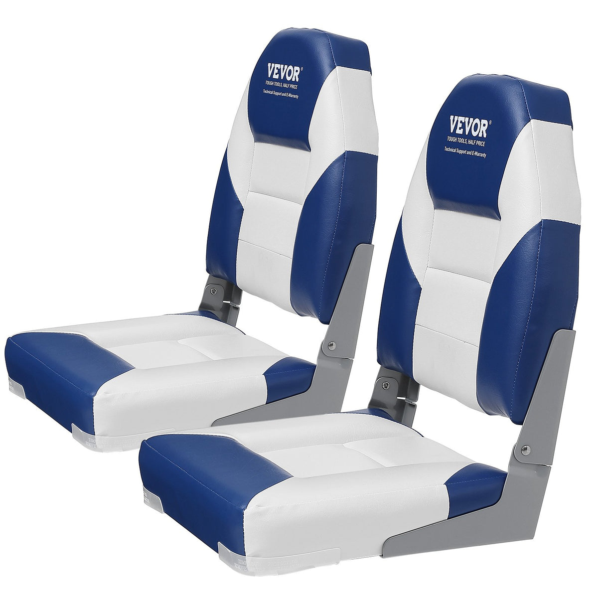 High Back Boat Seat, Folding Boat Chair With Thickened Sponge Padding And Hinge, Fold-Down Boat Captain Chairs For Fishing Boat, Sightseeing Boat, Speedboat, Canoe, 2-Pack — product image 13