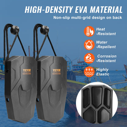 Boat Fenders, 8.6" X 16" Boat Bumpers For Docking, Marine EVA Boat Dock Fender Bumper With Ropes, Cord Locks And Storage Bag, No Inflation Required, For Class A/Class 1/Part Class 2, Black — product image 3