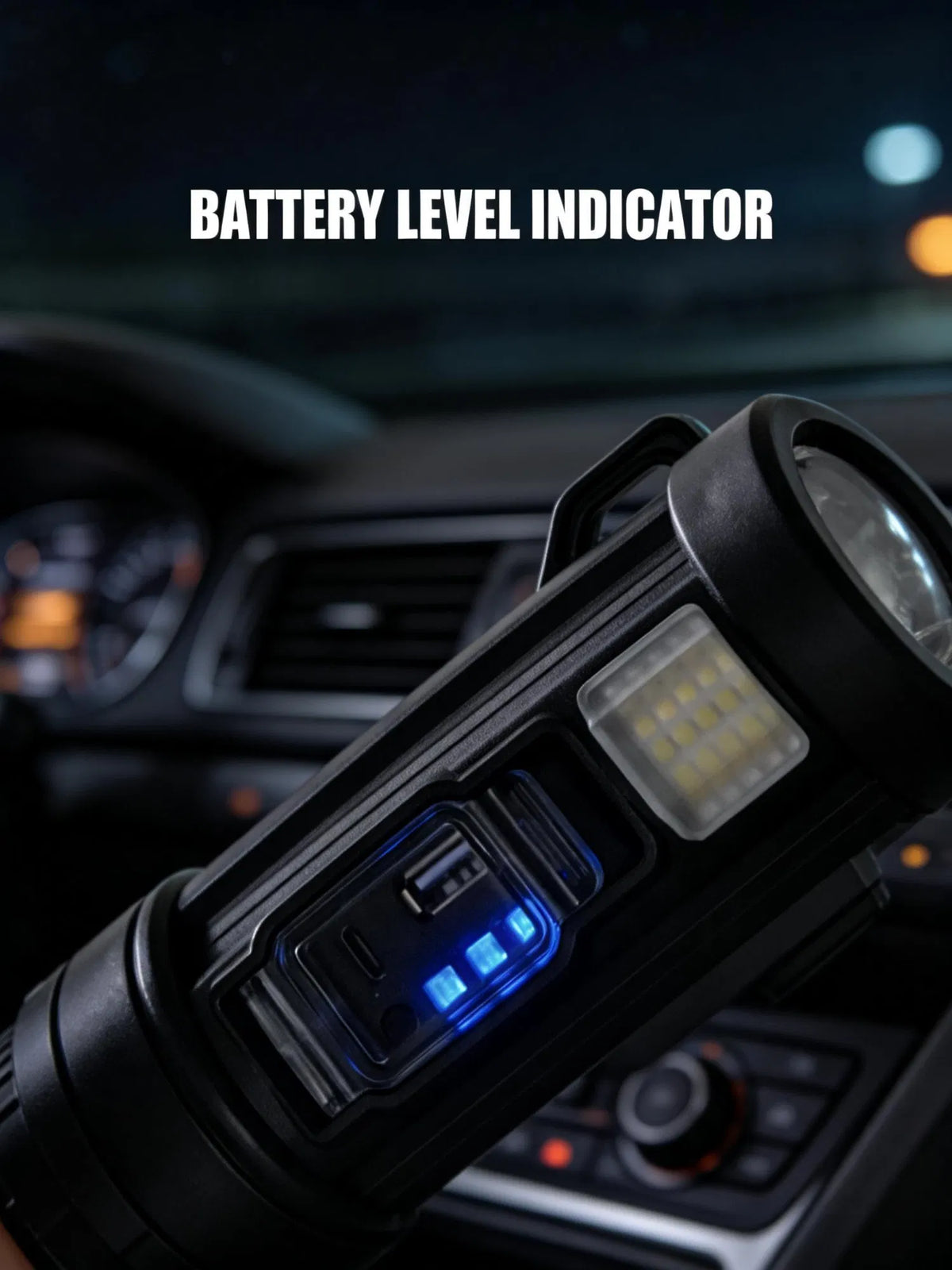 Rechargeable Spotlight, Super Bright Spotlight Flashlight, Long Running Spot Light Searchlight, Outdoor Handheld LED Flashlight High Lumens with Solar Panels for Hunting Camping Boat — product image 4