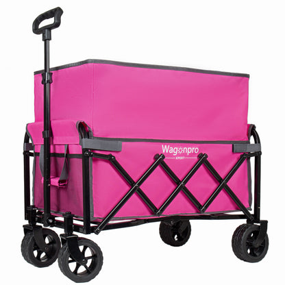 Upgraded 5x2 Wide Wheels- Expandable Dual- Layer Utility Wagon With Extra Space 220lbs Capacity Grocery Cart For Camping Shopping Sports Gardening Fishing — product image 6