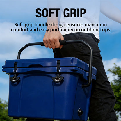 25QT Portable Cooler, Insulated Hard Cooler With Bottle Opener, Cup Holder, Forming Ruler, Travel, Beach, Camping, Fishing — product image 7