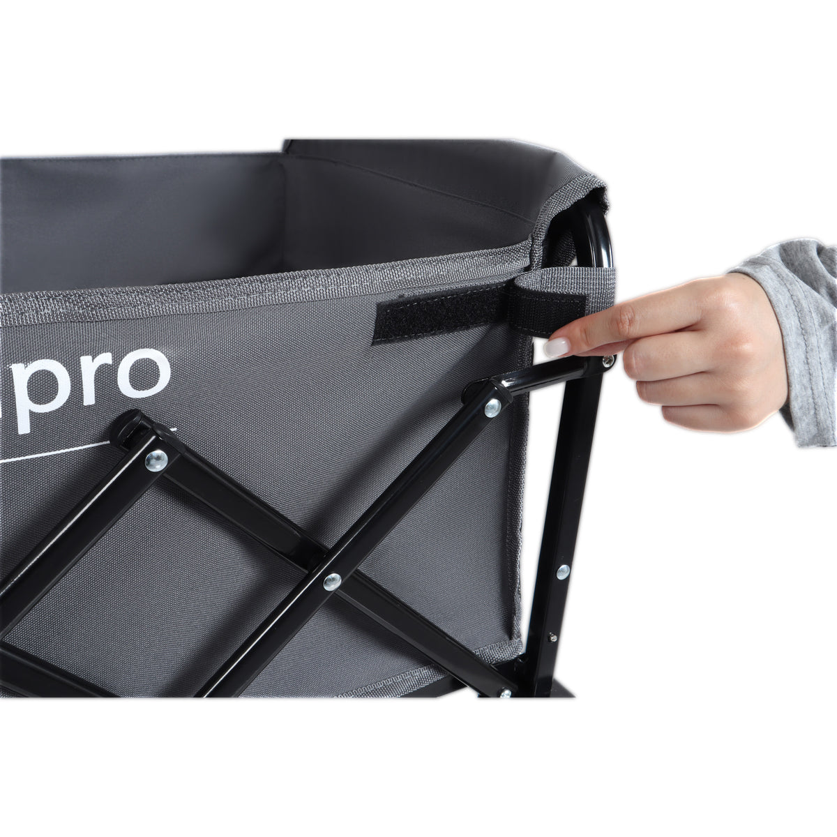 Expandable Dual- Layer Utility Wagon With Extra Space - 225lbs Grocery Cart For Camping Shopping Sports Gardening Fishing Gray — product image 17