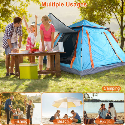 1Pc 4-5 Person Camping Tent With 2 Mosquito Nets Windows Carry Bag Waterproof 7.05x7.05x4.46ft For Hiking Climbing Adventure Fishing Fedex Shipping — product image 8