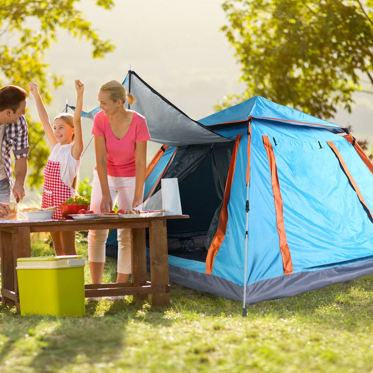 1Pc 4-5 Person Camping Tent With 2 Mosquito Nets Windows Carry Bag Waterproof 7.05x7.05x4.46ft For Hiking Climbing Adventure Fishing Fedex Shipping — product image 9