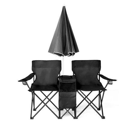 Black Fishing Chair Iron Bracket Oxford Cloth 85kg With Sunshade — product image 20