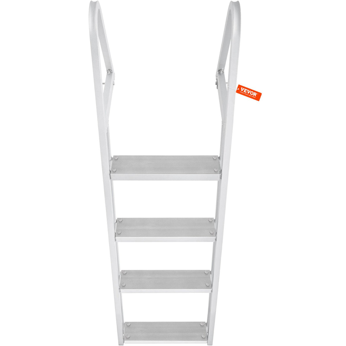 VEVOR Dock Ladder, Removable 4 Steps, 350 Lbs Load Capacity, Aluminum Alloy Pontoon Boat Ladder With Wide Step & Nonslip Rubber Mat, Easy To Install For Ship Lake Pool Marine Boarding — product image 6