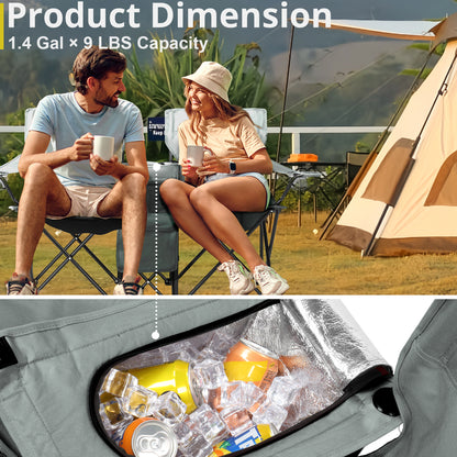 59x19.6x31in, Grey, Fishing Chair, Iron Stand, Oxford Cloth 85kg With Parasol — product image 17