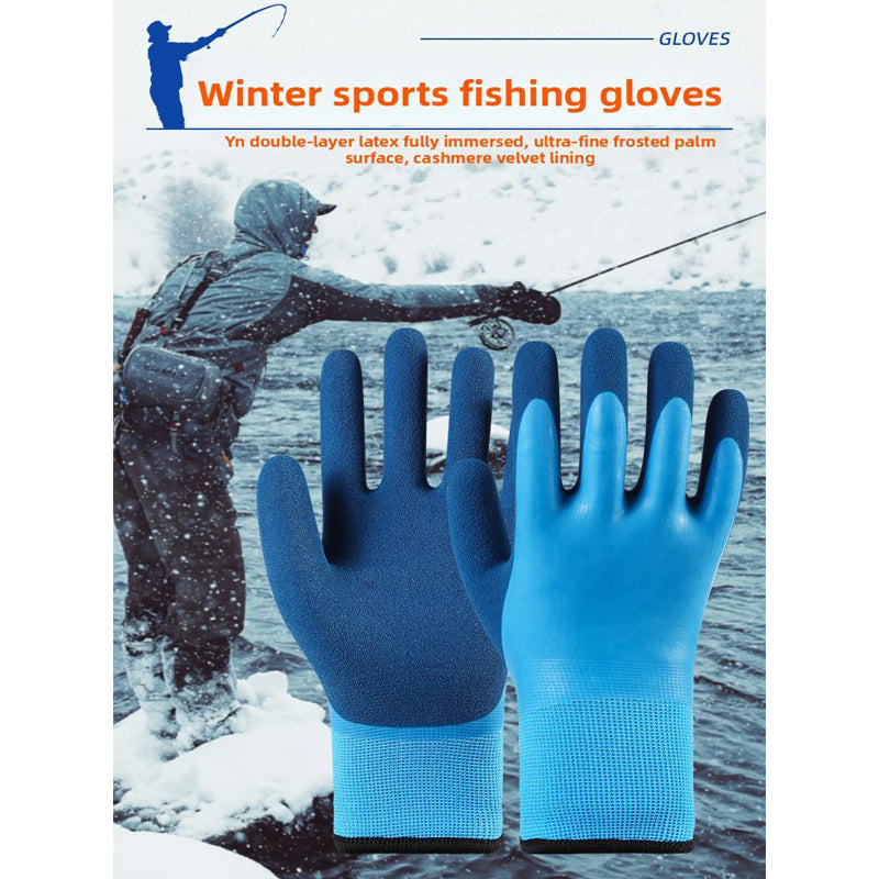 2pcs Winter Warm Gloves Skiing Cold Storage Waterproof Fishing Plush Wear Resistant Winter Thick Anti Freezing Gloves Ski — product image 4