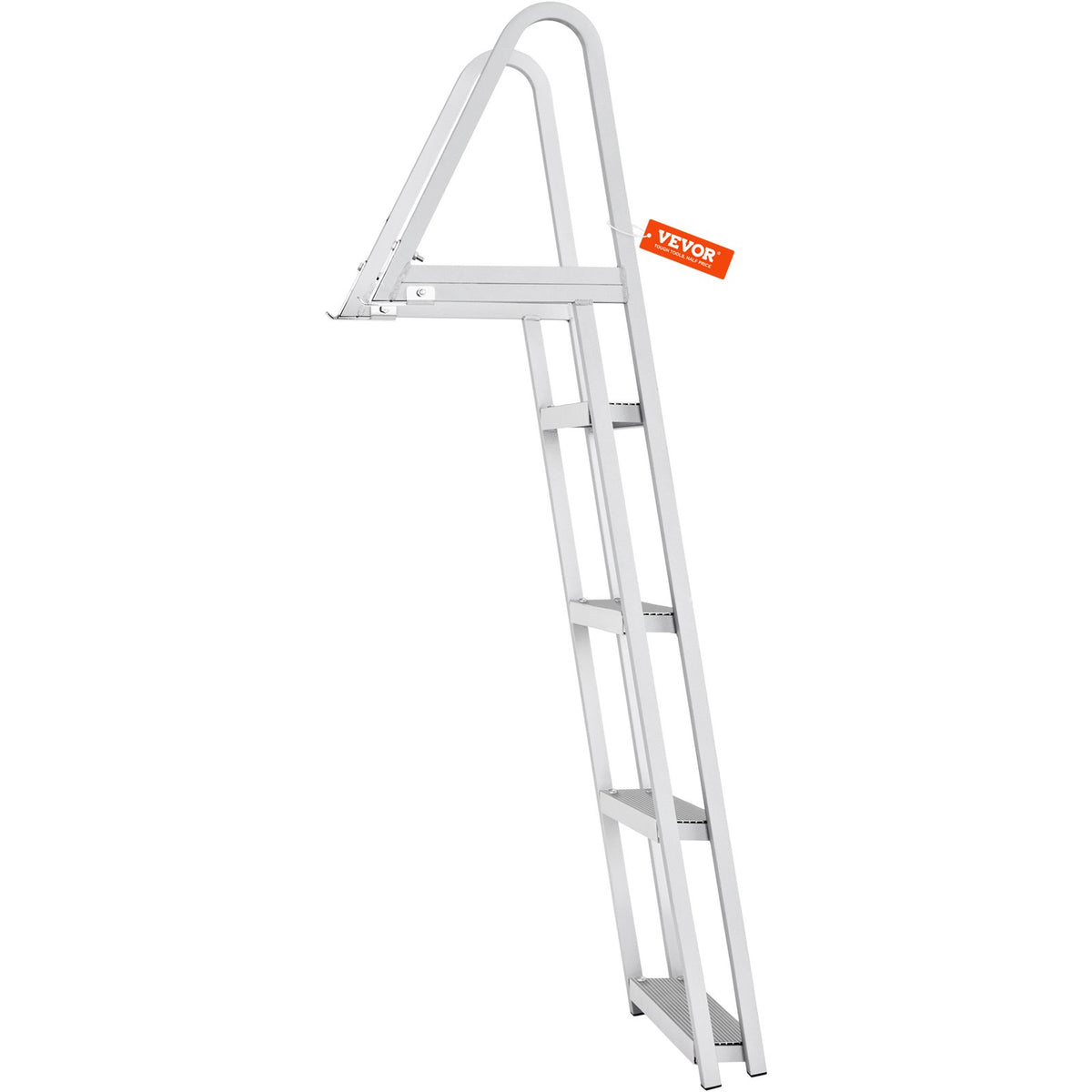 VEVOR Dock Ladder, Removable 4 Steps, 350 Lbs Load Capacity, Aluminum Alloy Pontoon Boat Ladder With Wide Step & Nonslip Rubber Mat, Easy To Install For Ship Lake Pool Marine Boarding — product image 7