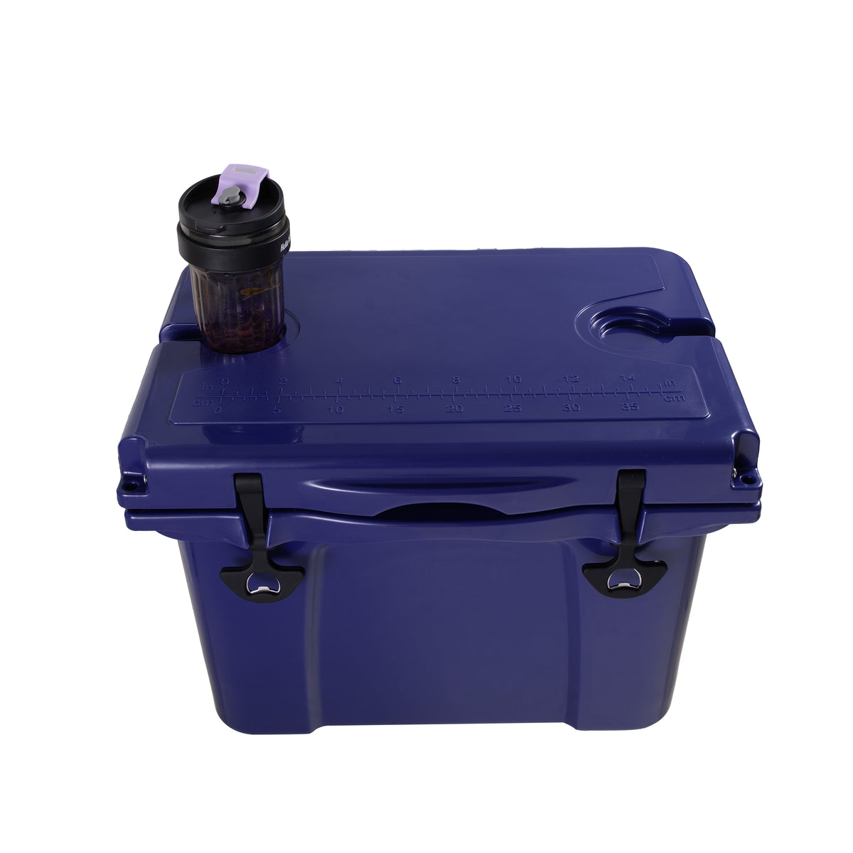 25QT Portable Cooler, Insulated Hard Cooler With Bottle Opener, Cup Holder, Forming Ruler, Travel, Beach, Camping, Fishing — product image 13