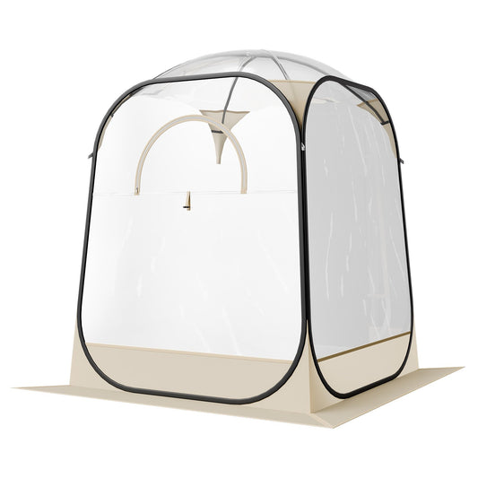 Pop Up Sports Tent, 50x50 In Clear Bubble Tent For 1 Person, Waterproof Outdoor Pod With Floor Mat & Top Cover, Garden Igloo Dome Tents Camping Shelter For Events Fishing Cheering — product image 1