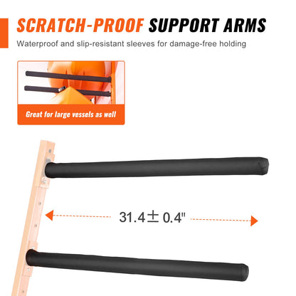 Wall Kayak Storage Rack, 4-Capacity Wall Mounted Kayak Holders For Kayak Canoe Paddle Board, Kayak Storage Hooks With Adjustable Padded Arms, 400 LBS Load Kayak Hanger For Indoor Outdoor Garage — product image 5