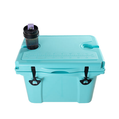 25QT Portable Cooler, Insulated Hard Cooler With Bottle Opener, Cup Holder, Forming Ruler, Travel, Beach, Camping, Fishing — product image 11