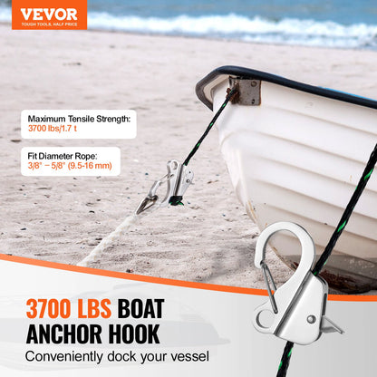 Boat Anchor Hook, 304 Stainless Steel Slide Anchor, Knotless Anchor System With Quick Release, Boat Anchor Hook Clips For — product image 3