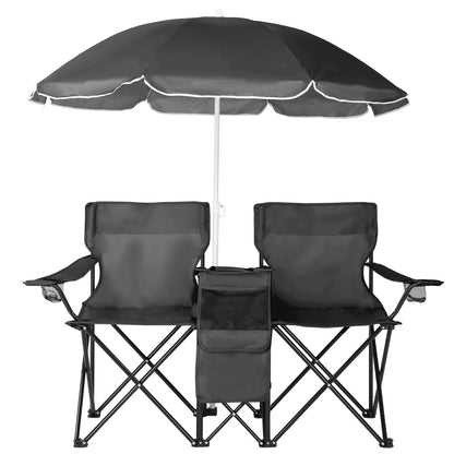 Black Fishing Chair Iron Bracket Oxford Cloth 85kg With Sunshade — product image 6