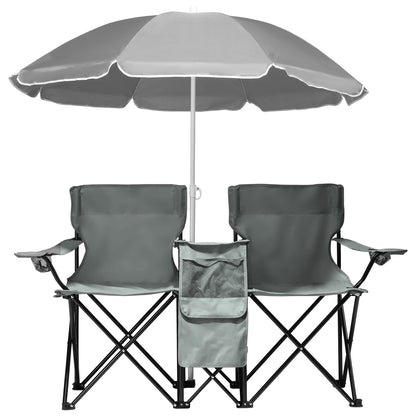 59x19.6x31in, Grey, Fishing Chair, Iron Stand, Oxford Cloth 85kg With Parasol — product image 22