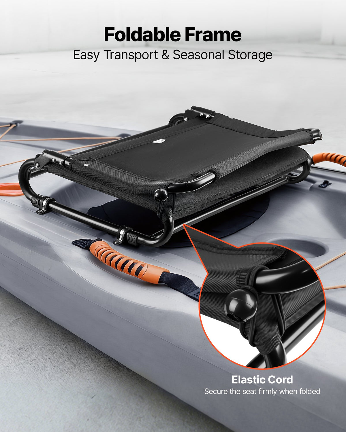 Kayak Seat, Folding Kayak Seat With Comfortable Back Support, Aluminum Alloy Frame & 600D Oxford Fabric, Easy Assembly For Paddling, Fishing And Recreational Kayaking — product image 4
