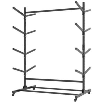 82 H Kayak Storage Rack, Heavy Duty Freestanding Kayak Storage Rack -Adjustable 8 Kayak Stand With Wheels For Garage, Indoor & Outdoor Use, 58 Dx45.9 Wx82.3 H — product image 5