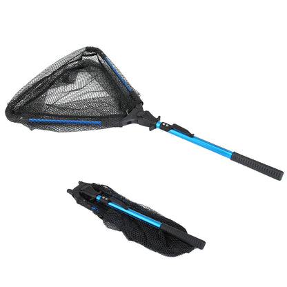 1Pc Foldable Fishing Net For Summer With Aluminum Alloy Rod EVA Handle Durable 5MM Hexagonal Nano Coating Nylon Mesh Collapsible Landing Net Safe Fish Catching Or Releasing — product image 8