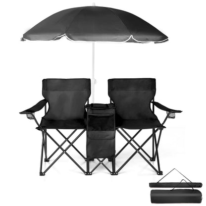 Black Fishing Chair Iron Bracket Oxford Cloth 85kg With Sunshade — product image 22