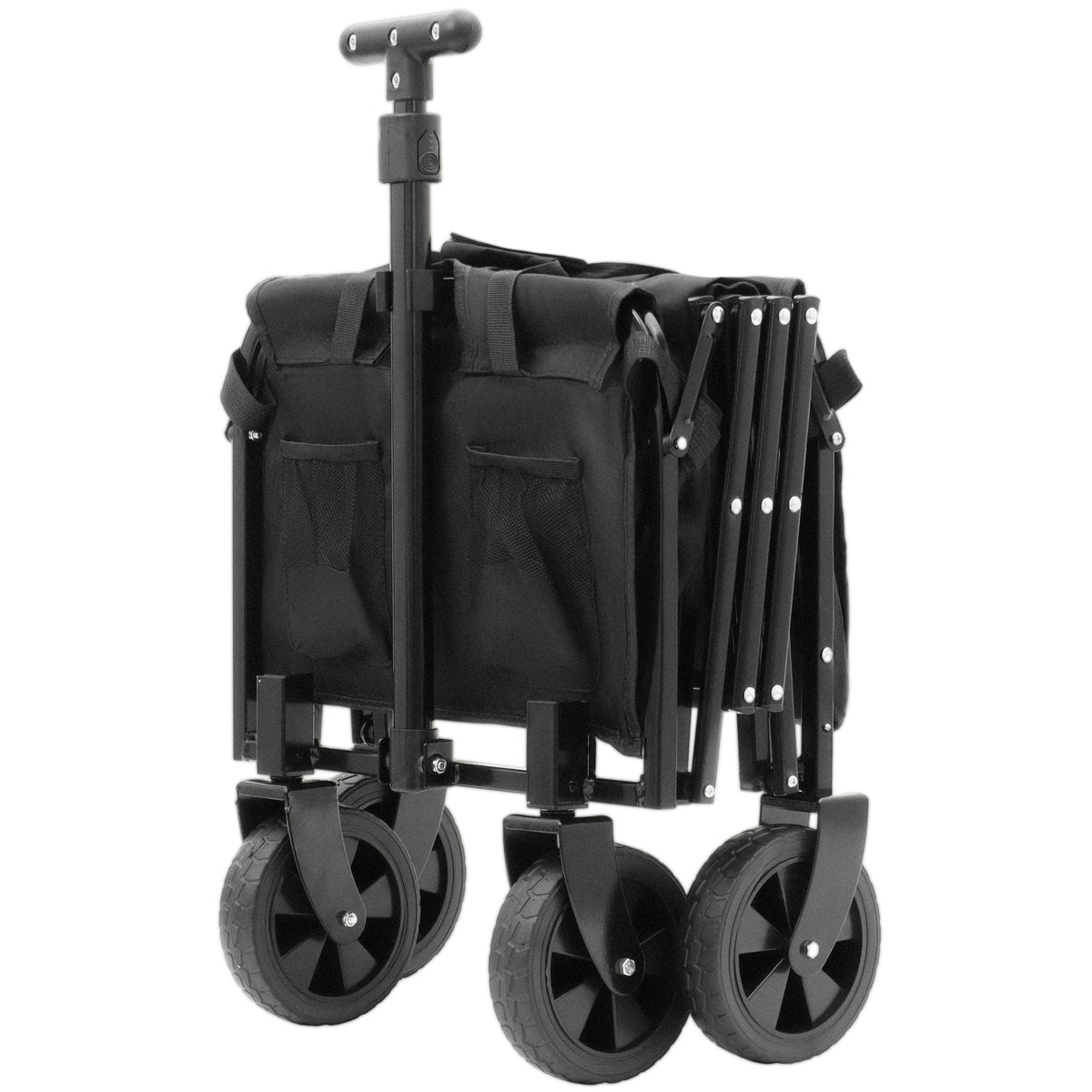 Expandable Dual- Layer Utility Wagon With Extra Space - 225lbs Grocery Cart For Camping Shopping Sports Gardening Fishing Black — product image 13