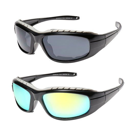Cycling Sunglasses Chopper Outdoor Sports Glasses For Men Women Wrap Around UV400 Protection For Fishing Night Driving Glasses Wind Resistant 2 Packs — product image 1