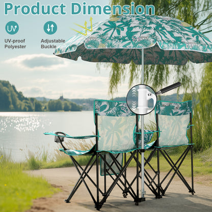 Pineapple Pattern Fishing Chair Iron Bracket Oxford Cloth 85kg With Sun Umbrella — product image 5