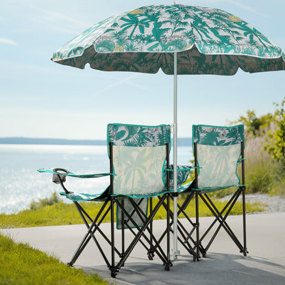 Pineapple Pattern Fishing Chair Iron Bracket Oxford Cloth 85kg With Sun Umbrella — product image 28