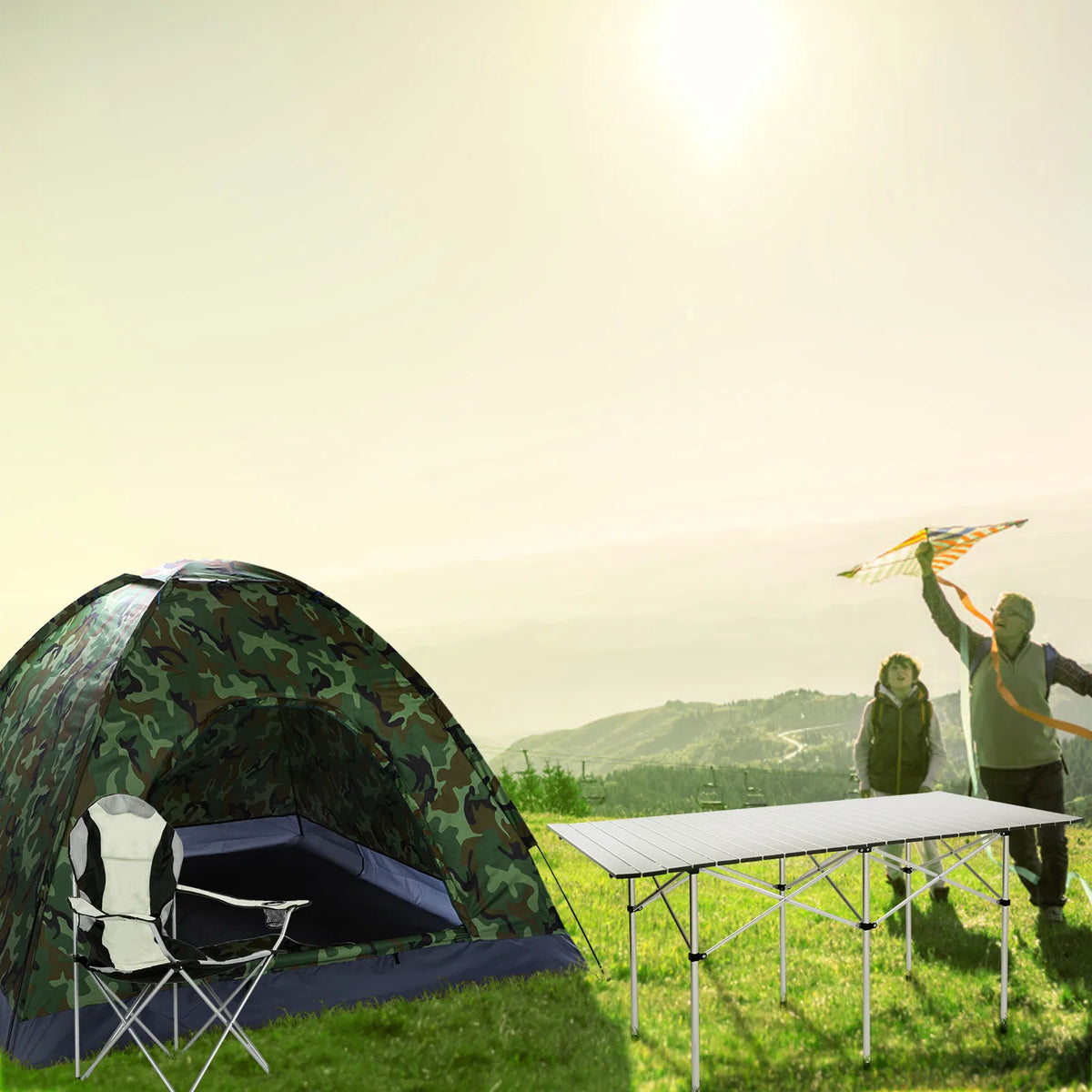 Medium Camping Chair Fishing Chair Folding Chair Black Gray — product image 20
