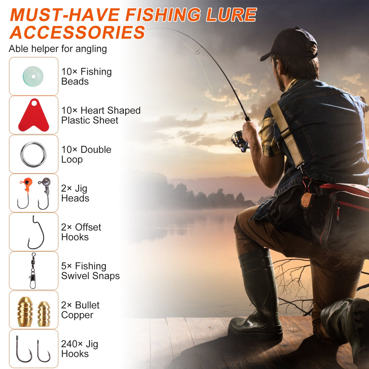 375Pcs Fishing Baits And Tackle Box Saltwater Freshwater Fishing Lures Kit Lifelike Popper Crankbaits Crickets Frogs Spoon Lures Maggots — product image 6