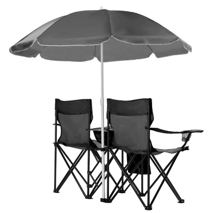 Black Fishing Chair Iron Bracket Oxford Cloth 85kg With Sunshade — product image 12