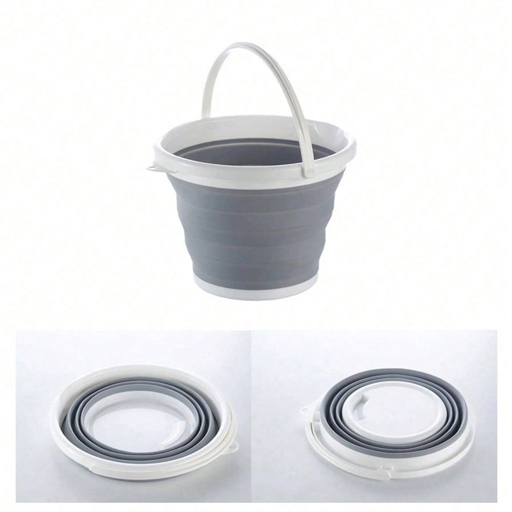 Portable Collapsible Silicone Bucket, Foldable Water Basin, Large Capacity Wash Pail For Car Washing, Fishing, Household Water Storage, Home Bath Cleaning — product image 2