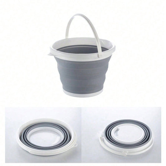 Portable Collapsible Silicone Bucket, Foldable Water Basin, Large Capacity Wash Pail For Car Washing, Fishing, Household Water Storage, Home Bath Cleaning — product image 2