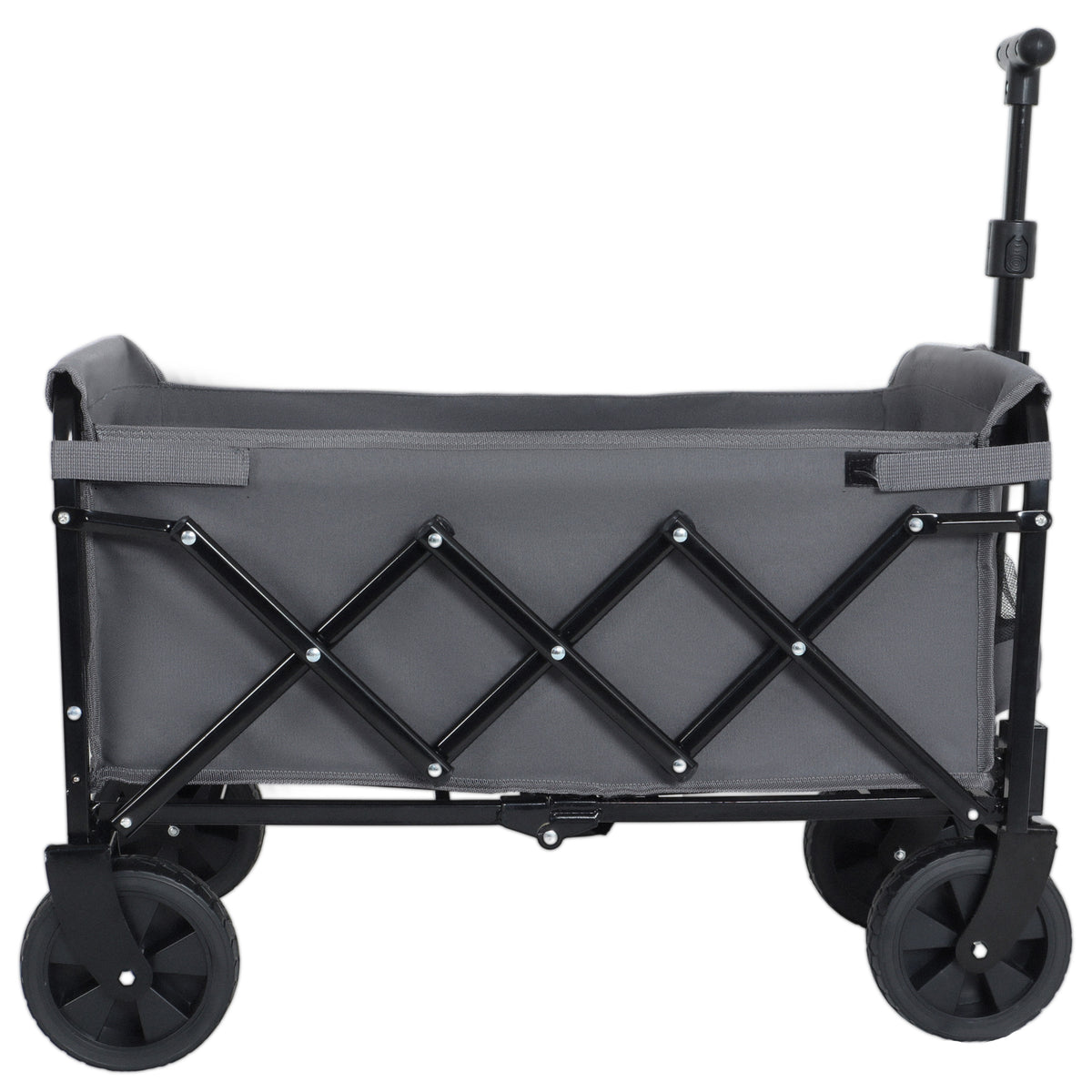 Expandable Dual- Layer Utility Wagon With Extra Space - 225lbs Grocery Cart For Camping Shopping Sports Gardening Fishing Gray — product image 6