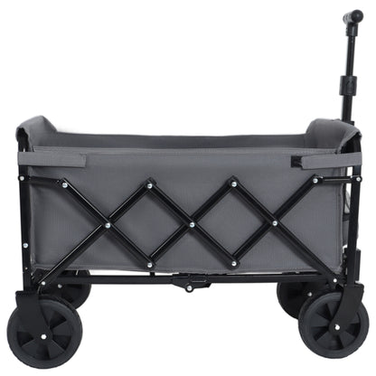 Expandable Dual- Layer Utility Wagon With Extra Space - 225lbs Grocery Cart For Camping Shopping Sports Gardening Fishing Gray — product image 6