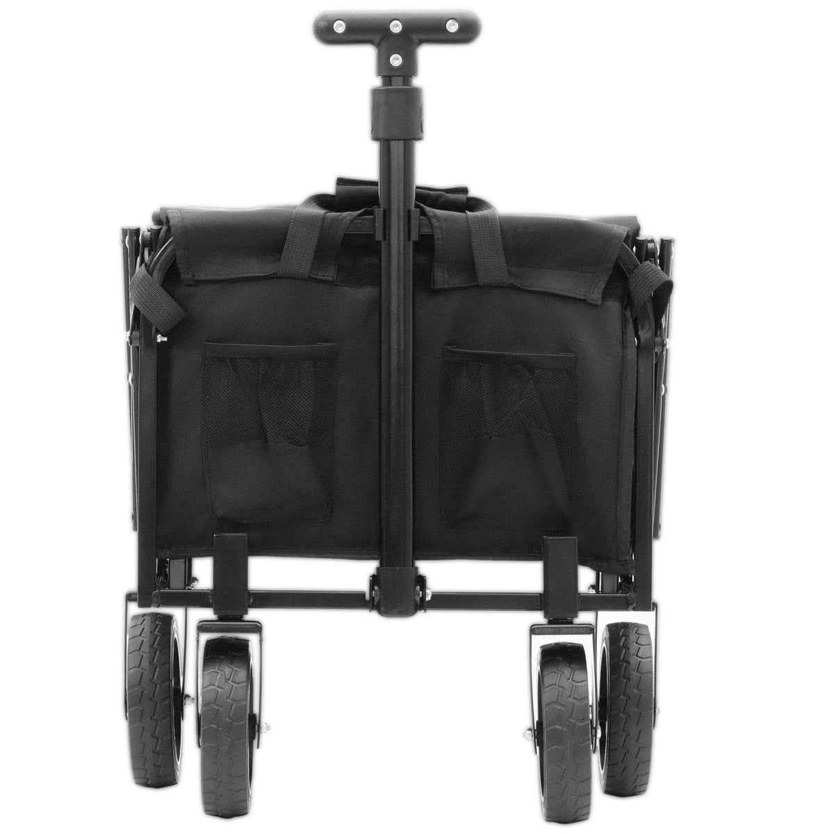 Expandable Dual- Layer Utility Wagon With Extra Space - 225lbs Grocery Cart For Camping Shopping Sports Gardening Fishing Black — product image 14